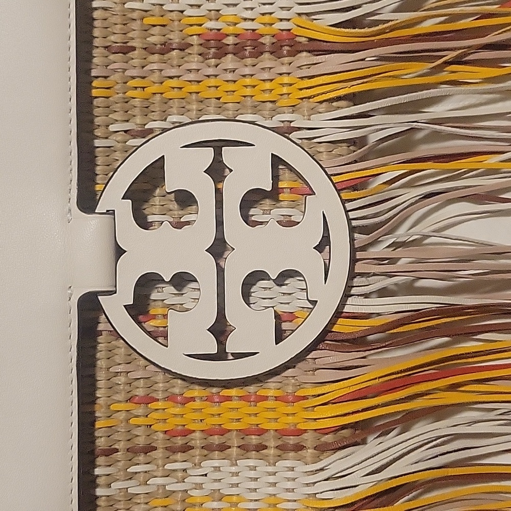 Tory Burch Miller Woven Fringe Clutch - Picture 4 of 6